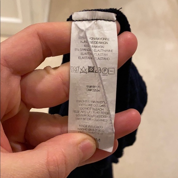 Navy blue ribbed T-shirt dress - Picture 11 of 11